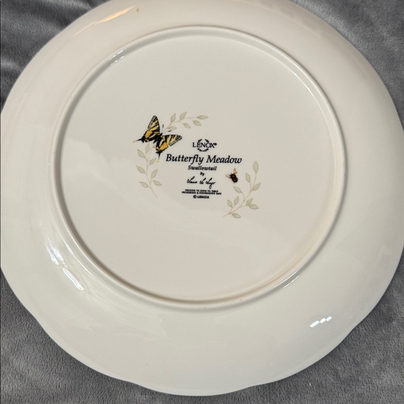 Lenox Butterfly Meadow Set of 3 Swallowtail Dinner Plates 10 7/8” Garden Motif - Picture 7 of 10